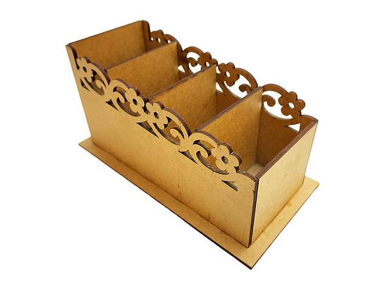 Porta Controle 4 Divisórias Flor