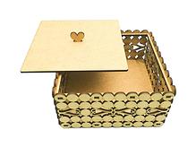 Caixa Meia Pérola Quadrada Arabesco