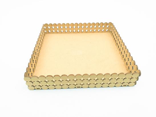 Bandeja Meia Perola Quadrada Média